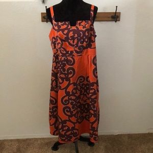 LIGHTLY WORN MERONA ORANGE DRESS